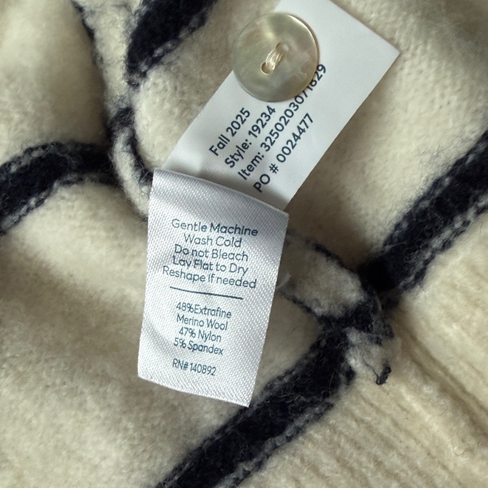 Marine Layer Sausalito Cardigan - Cream/Black - Picture 3 of 4
